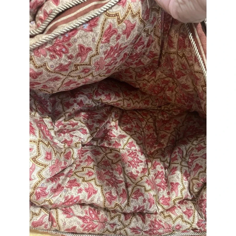Vtg Lauren Ralph Lauren Queen/full Comforter Langham Briarleigh Red Beige Floral